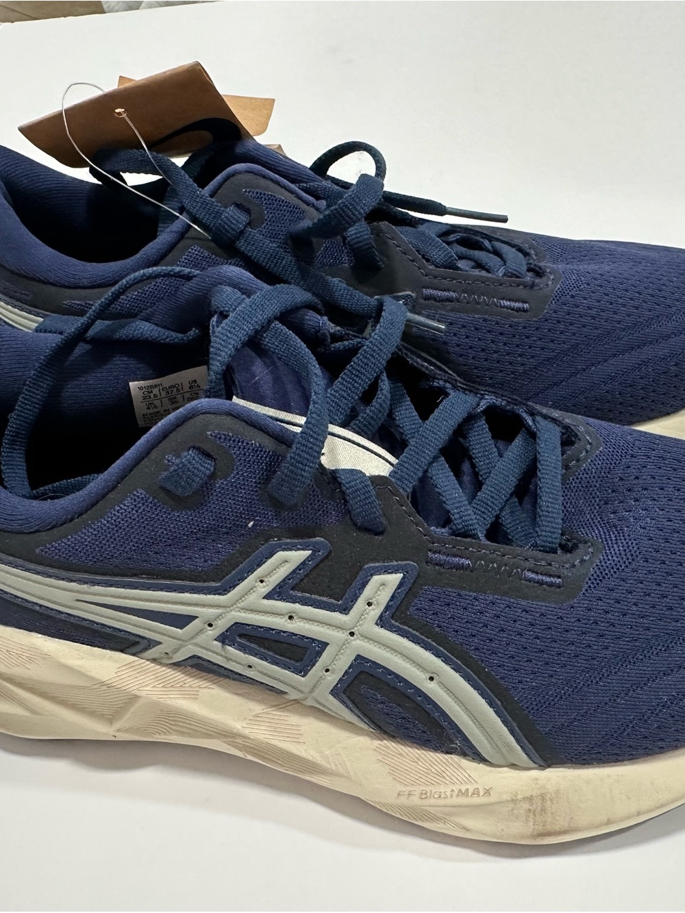 Asics Navy and White Men’s Athletic Running Shoes